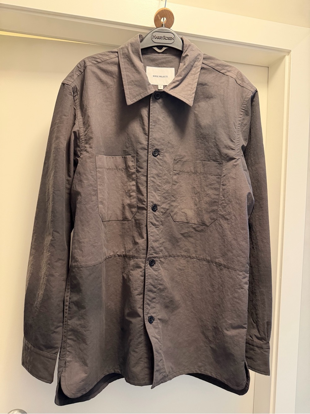 Norse Projects Men's Dark Brown Lightweight Shirt Jacket - Picture 2 of 8